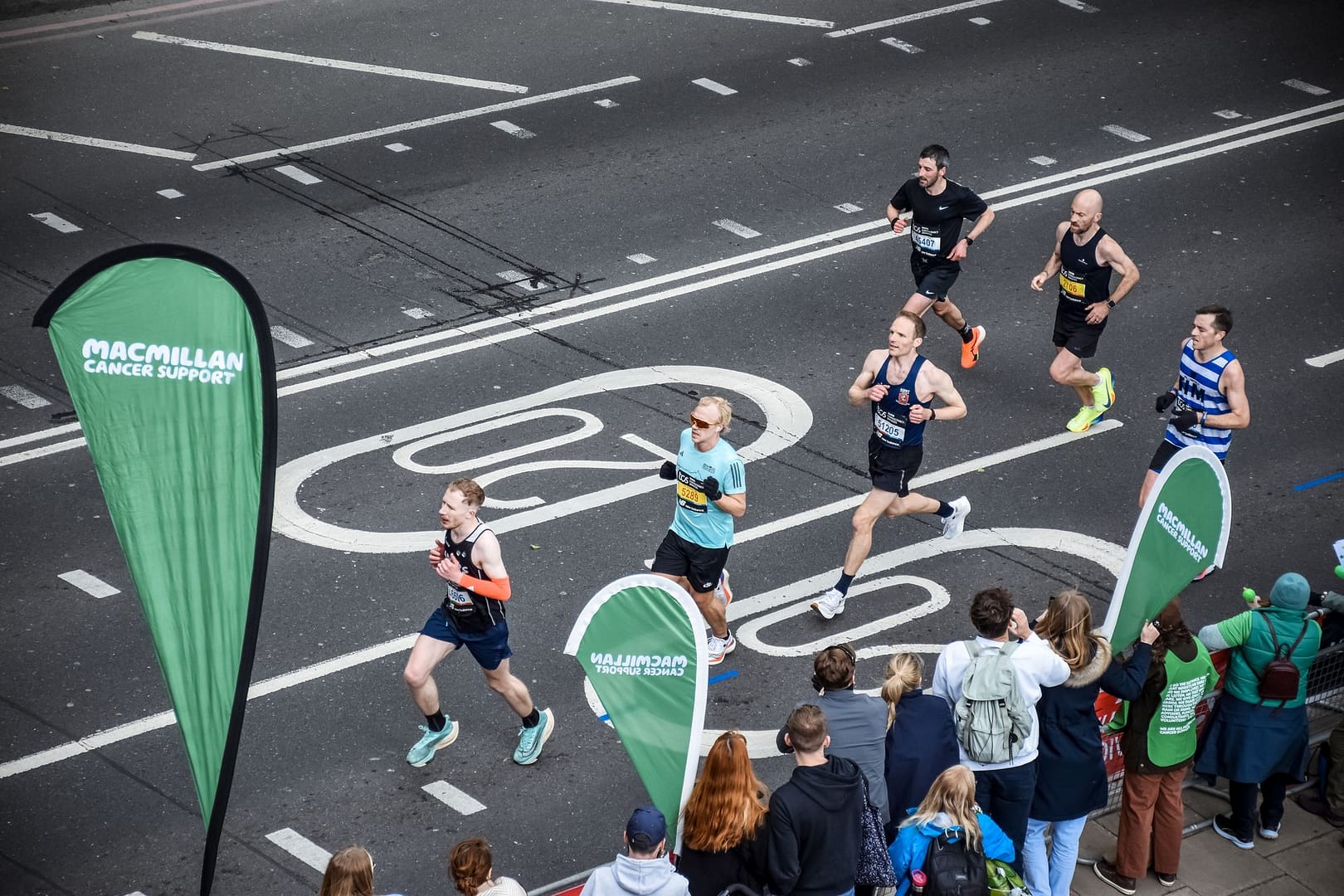 Runners taking part in the London Marathon